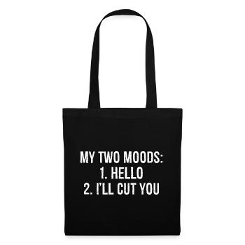my two moods funny shirt - Tote Bag - black - Front