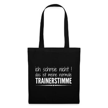 Cadeau de l’entraîneur Club de sport Entraîneur criant fort - Sac en tissu - noir - Devant