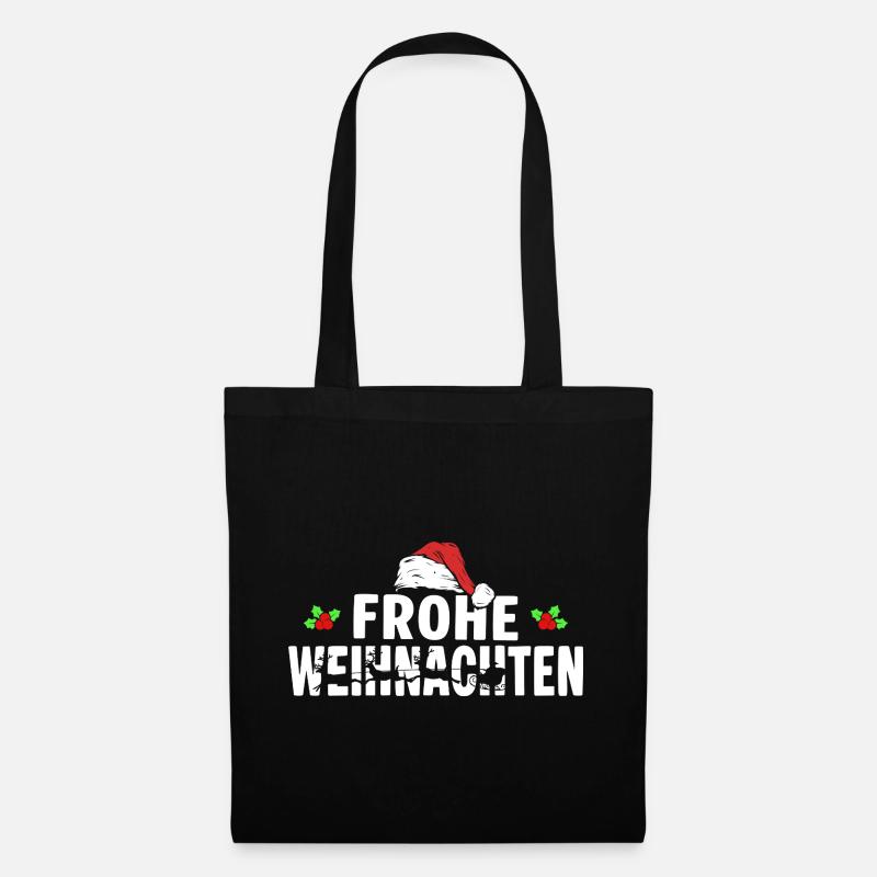 Frohe Weihnachten  - Stoffbeutel - Schwarz