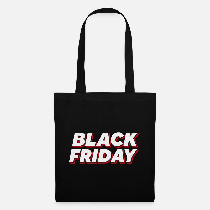 Bold Black Friday Text - Stoffbeutel - Schwarz
