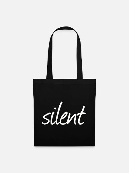 SILENT - Stoffbeutel - Schwarz