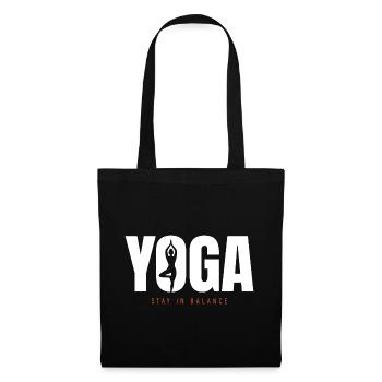 Yoga Balance – Stay in Balance Motivation - Tote Bag - black - Front