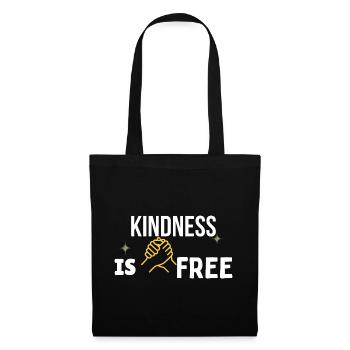 Kindness Is Free – Gold Handshake Minimal T-Shirt - Tote Bag - black - Front