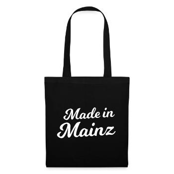 Made in Mainz Schriftzug - Stoffbeutel - Schwarz - Vorne