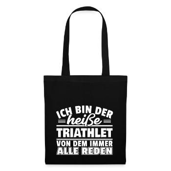 Heißer Triathlet - Stoffbeutel - Schwarz - Vorne