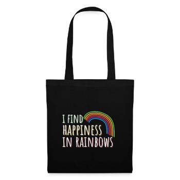 LGBT LGBTQ Regenbogen Schwul Lesbisch Geschenk - Stoffbeutel - Schwarz - Vorne