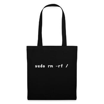 Lustiges Linux Admin Design - Stoffbeutel - Schwarz - Vorne