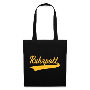 Ruhrpott (région de la Ruhr / Kohlenpott / Ruhrstadt / 1C) - Sac en tissu - noir - Devant