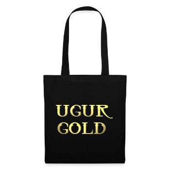Ugur Gold / Held / Geld / Welt - Stoffbeutel - Schwarz - Vorne