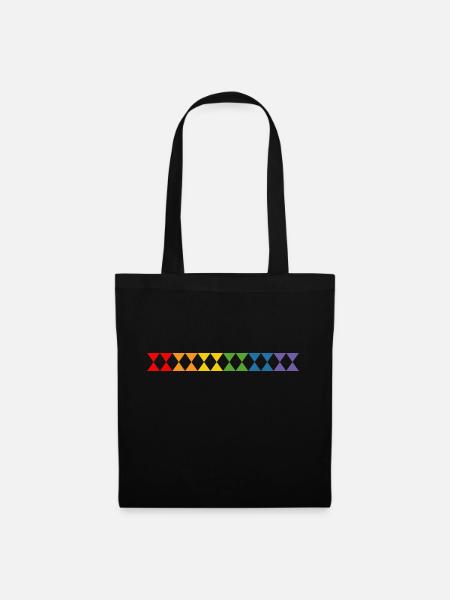 Rainbow triangles - Tote Bag - black