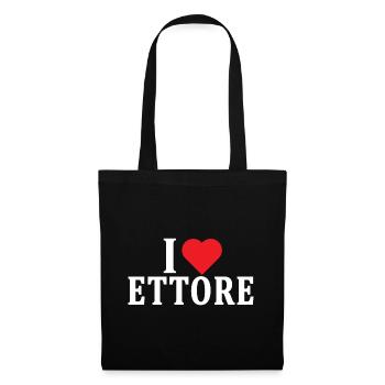 t-shirt J’adore l’idée cadeau du t-shirt Ettore - Sac en tissu - noir - Devant