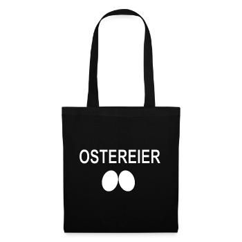 Ostereier -Design 2 Eier Geschenk - Stoffbeutel - Schwarz - Vorne
