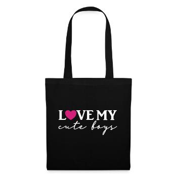 J’adore mes jolis garçons - Sac en tissu - noir - Devant