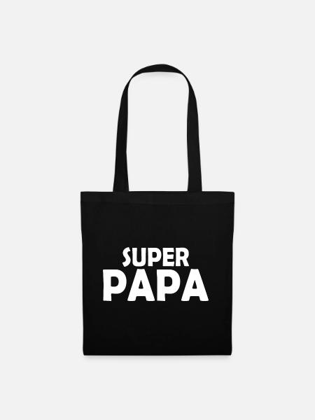 Super papa - Stoffbeutel - Schwarz