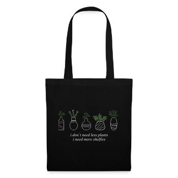 Pflanzen Regale Grafik T-Shirts - Stoffbeutel - Schwarz - Vorne