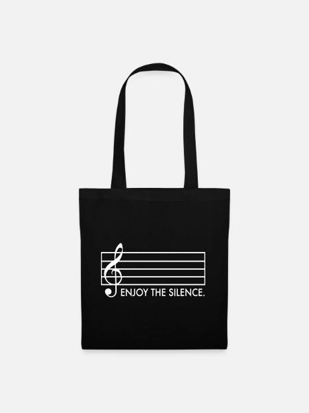 Enjoy the Silence - Stoffbeutel - Schwarz