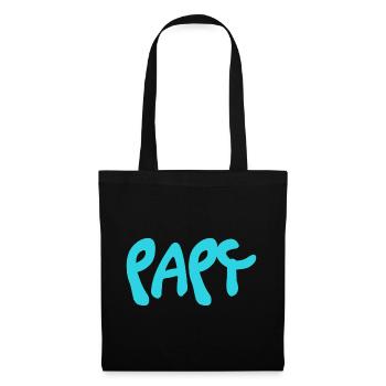 PAPY. FÊTE DES PÈRES. BONNE FÊTE PAPY. JE T'AIME. - Sac en tissu - noir - Devant