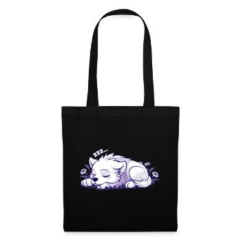 Sleeping Dog - Sticker - Tote Bag - black - Front