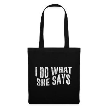 Je fais ce qu’elle dit 3 - Sac en tissu - noir - Devant