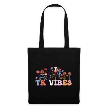 TK Vibes Wildflower Retro Teacher Daisy Kid - Sac en tissu - noir - Devant