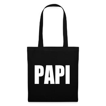 Papi - Sac en tissu - noir - Devant