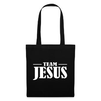 Team Jesus Lettering Design - Tote Bag - black - Front