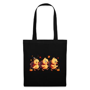Bébé dinde de Thanksgiving - Sac en tissu - noir - Devant