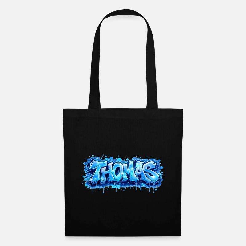 Graffiti Thomas Name Gift Ideal Printable - Tote Bag - black