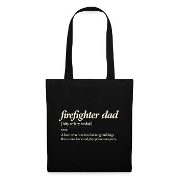 Firefighter Dad Dad Firefighter Hero Humor - Tote Bag - black - Front