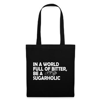 Sugarholic World Bold Tee - Tote Bag - black - Front
