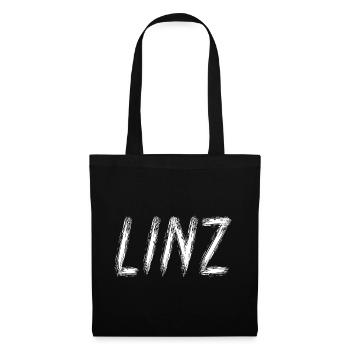 Linz Austria - Brush Stroke City Typography - Tote Bag - black - Front