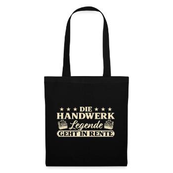 Handwerk Abschied Handwerker in Rente - Stoffbeutel - Schwarz - Vorne
