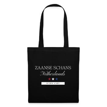 Zaanse Schans Niederlande Souvenir – Reise minimal - Stoffbeutel - Schwarz - Vorne