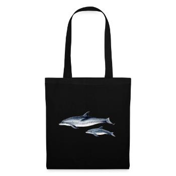 Spotted dolphin - Spotted dolphin - Dauphin tacheté - Tote Bag - black - Front