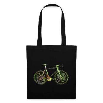 Vélo cycliste vélo vélo roue cadeau - Sac en tissu - noir - Devant