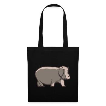 Hippo Hippo Idée cadeau pour les amoureux de la nature - Sac en tissu - noir - Devant