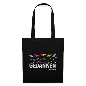 Gedanken sind frei (Birds-Edition) - Stoffbeutel - Schwarz - Vorne