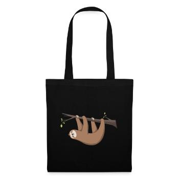Sloth Sloth hangs on the branch - Tote Bag - black - Front