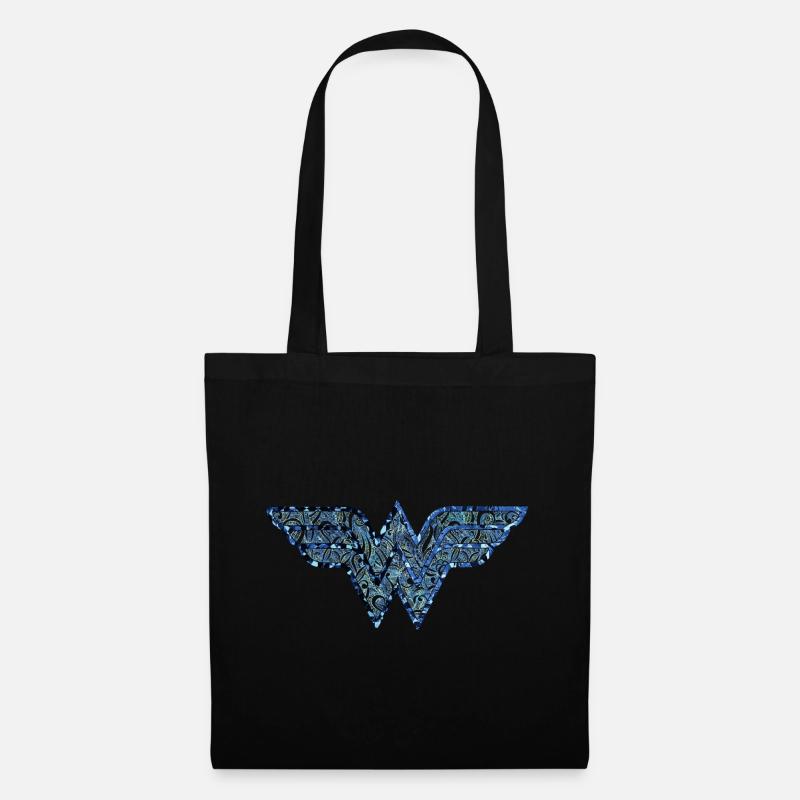 DC Comics Wonder Woman Logo Ornamente - Stoffbeutel - Schwarz