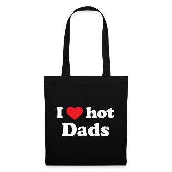 I love hot dads - Stoffbeutel - Schwarz - Vorne