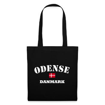 Odense Danemark - Sac en tissu - noir - Devant
