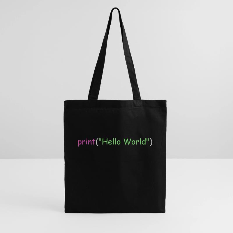 Hello World programming Python C++ C # Tote Bag