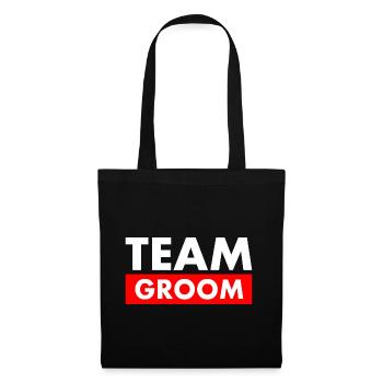 Team groom - Sac en tissu - noir - Devant
