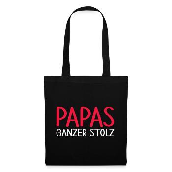 Papas Ganzer Stolz - Stoffbeutel - Schwarz - Vorne