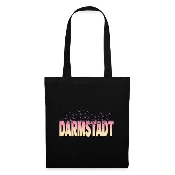 Darmstadt Germany City Font Birds Skyline - Tote Bag - black - Front