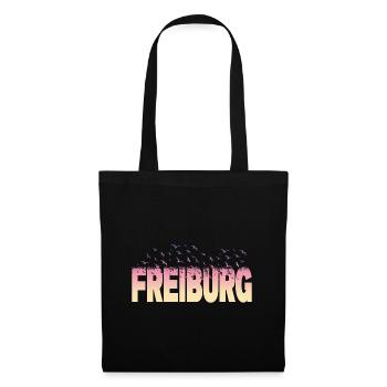 Freiburg Germany City Font Birds Skyline - Tote Bag - black - Front