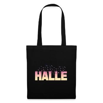 Hall Germany City Font Birds Skyline - Tote Bag - black - Front