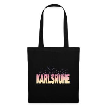 Karlsruhe Allemagne City Font Birds Skyline - Sac en tissu - noir - Devant