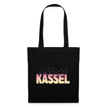 Kassel Germany City Font Birds Skyline - Tote Bag - black - Front