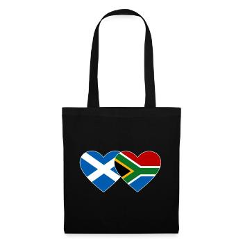 Scotland South Africa Flag Heart - Tote Bag - black - Front